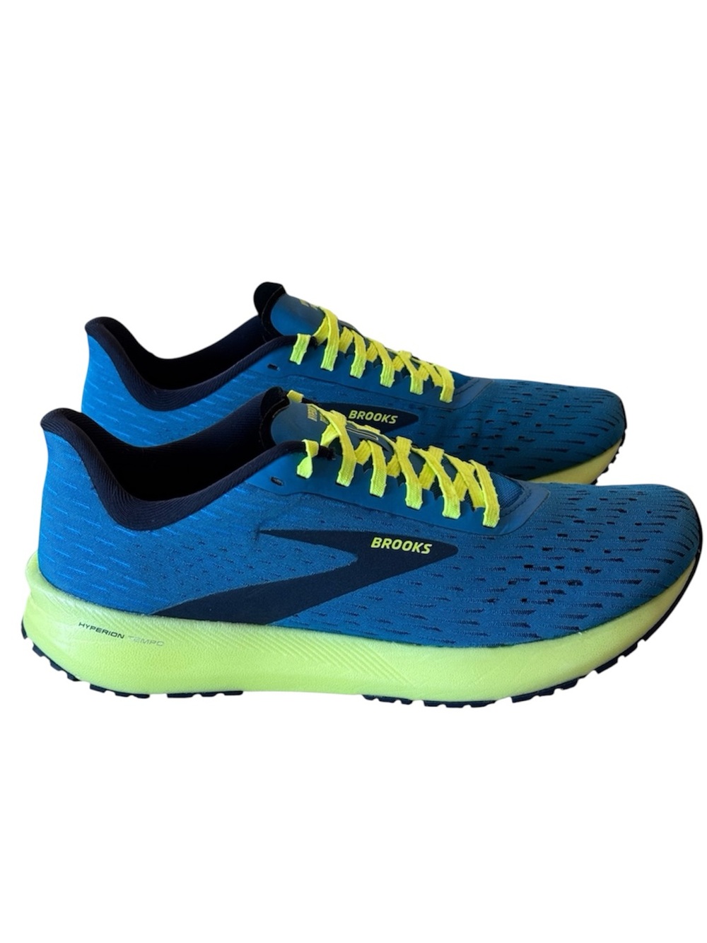 Brooks Hyperion Tempo blue neon green running shoes Men’s size 10.5 - Picture 4 of 8